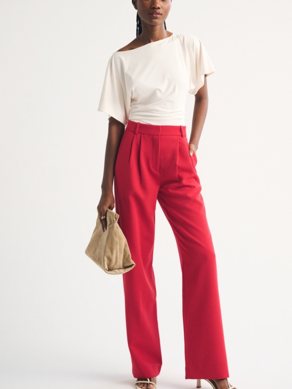 Abercrombie & Fitch Sloan Tailored Wide-Leg Crepe Pants